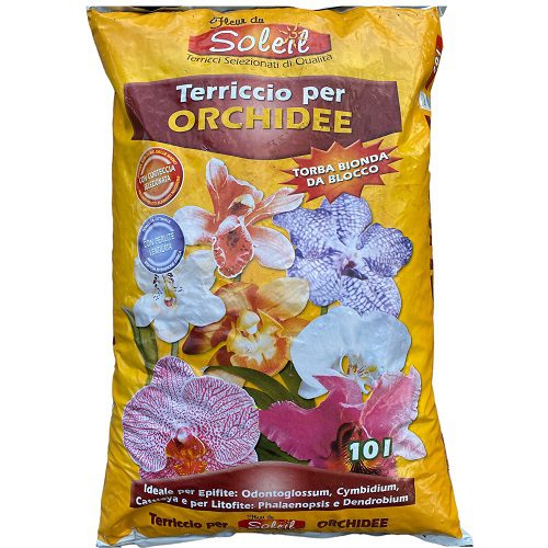 Terriccio per orchidee e per tutte le piante epifite, miscela di torbe e corteccia ideale per ogni tipo di orchidea, come ad esempio le phalaenopsis. Il terriccio serve alla coltivazione ed ai rinvasi delle orchidee.