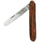 Coltello rasolino da collezione, tascabile e chiudibile, con lama in acciaio inox professionale, senza punta