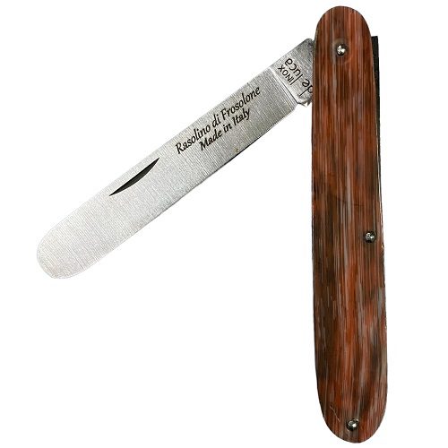 Coltello rasolino da collezione, tascabile e chiudibile, con lama in acciaio inox professionale, senza punta