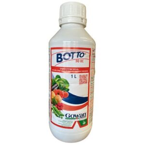 Botto 50 EC Gowan è un insetticida per piante ad ampio spettro con cipermetrina, è ottimo per combattere gli insetti della vite, dell'olivo, dell'orto