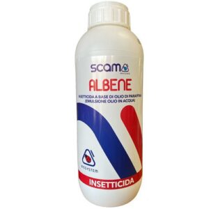 Albene, prodotto da scam, è un olio bianco insetticida per trattamenti insetticidi agli agrumi, alla vite, ed alle colture da frutto ed ornamentali in genere