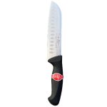 Coltello Giapponese Santoku, ideale per i professionisti, ma ottimo anche per gli hobbisti. Coltello tradizionale utilizzato in Giappone, ideale per tagliare ogni tipo di alimento con il taglio a pressione. Il coltello Giapponese Santoku ha la lama in acciaio inox ed il manico in termoplastica, con impugnatura ergonomica.