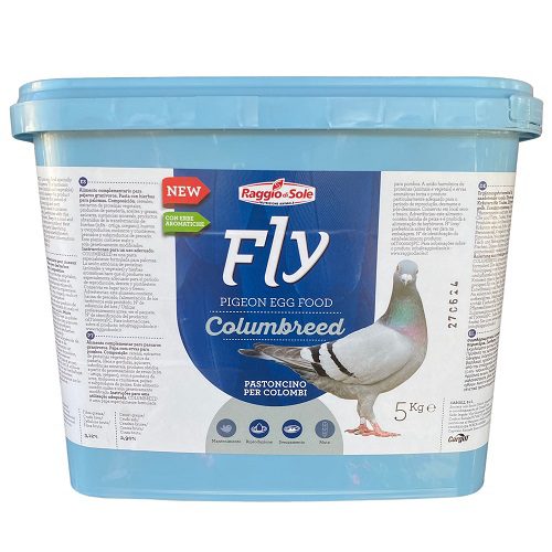 columbreed fly patè raggio di sole è un pastoncino per colombi e tortore di Raggio di sole: ottimo in fase di riproduzione, svezzamento e post svezzamento