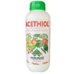 Acethiol è un concime fogliare Mormino con azoto, zolfo e magnesio: stimola la crescita delle piante, la fotosintesi, e combatte l'oidio (il mal bianco)
