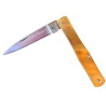 Coltellino sfilato Palermitano tascabile manico ottone Iuzzolini Fortunato