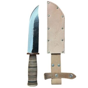 Machete da caccia con fodero in cuoio iuzzolini fortunato