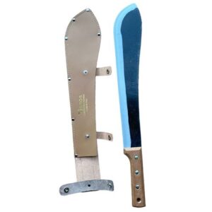 machete lungo con manico legno e fodero cuoio iuzzolini fortunato
