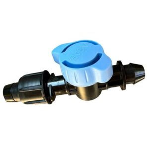 minivalvola per manichetta irrigazione agricola con gocciolatori, serve a collegare il tape al tubo in polietilene semirigido