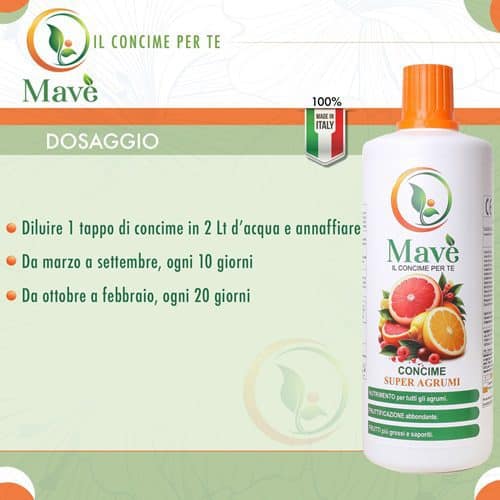 Dosaggio concime mavè super agrumi iuzzolini fortunato