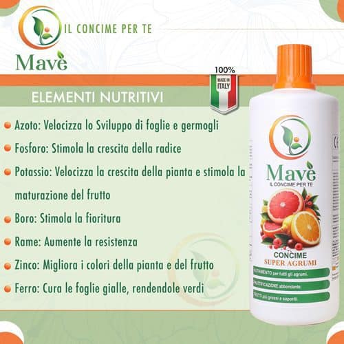 elementi nutritivi concime mavè super agrumi iuzzolini fortunato